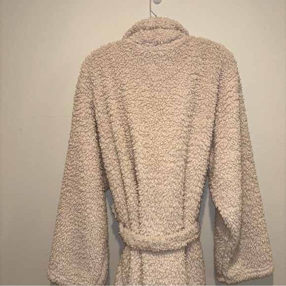 Pottery Barn Teddy Bear Robe Tan Size L Cozy Fleece Robe - Picture 6 of 13